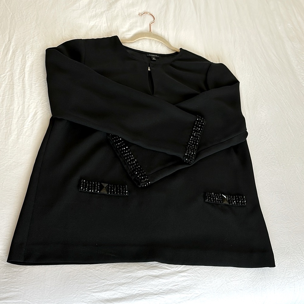 Black Talbots size 14 blouse with black black sequins that look like pockets